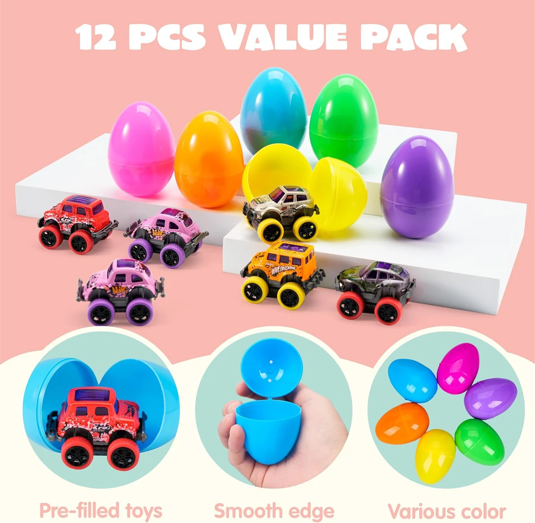 KidsXpert™ Easter Eggs with Monster Trucks