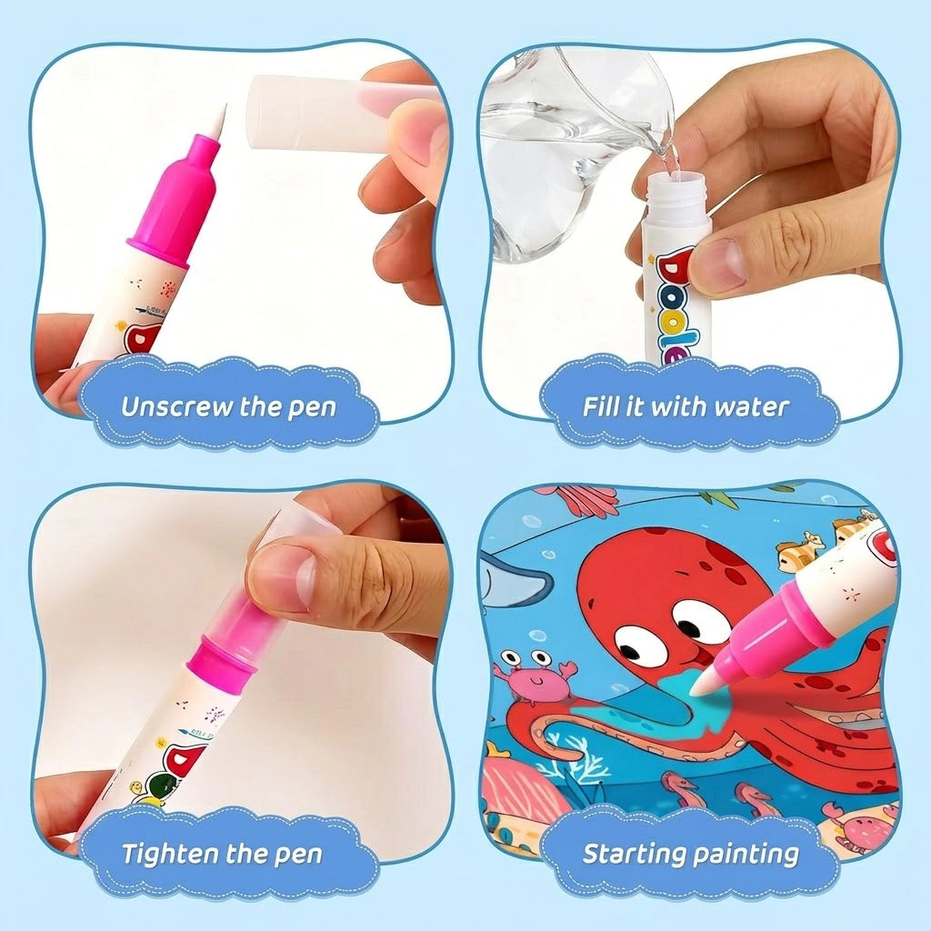 KidXpert™ Water Colouring Book